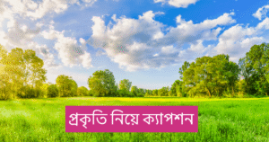 প্রকৃতি নিয়ে ক্যাপশন