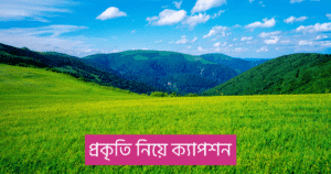 প্রকৃতি নিয়ে ক্যাপশন