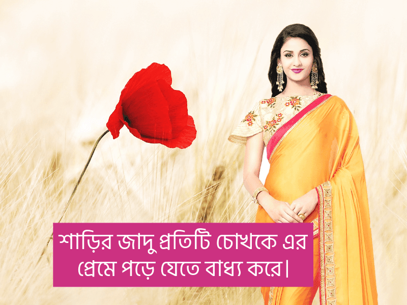 শাড়ি-নিয়ে-রোমান্টিক-ক্যাপশন