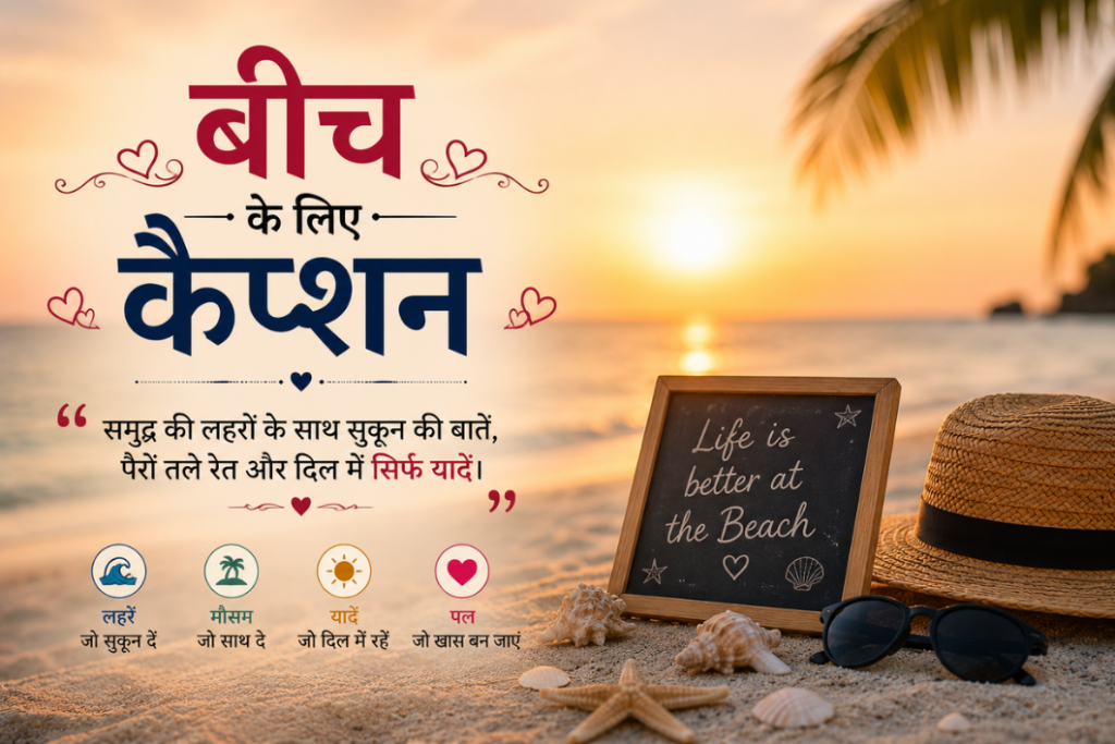 बीच के लिए कैप्शन